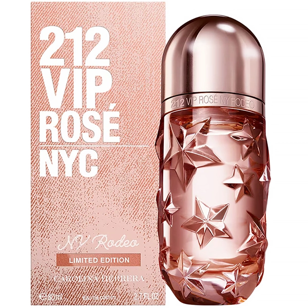 PERFUME FEMININO CAROLINA HERRERA 212 VIP ROSE NYC NY RODE EDP80ML(888