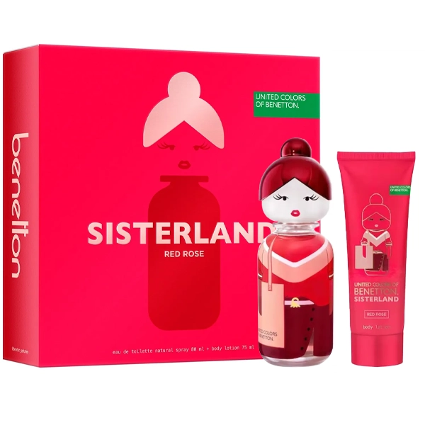 PERFUME FEMININO BENETTON SISTERLAND RED ROSE EDT 80ML+BODY75M(027642)