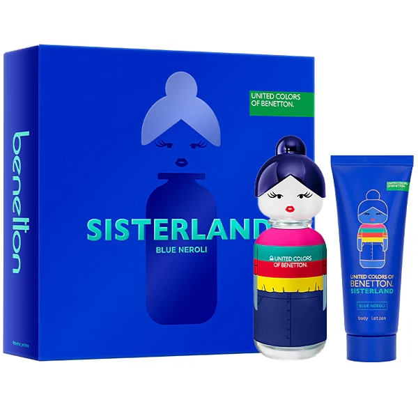 PERFUME FEMININO BENETTON SISTERLAND BLUE NEROLI EDT 80ML+BODY75(27659