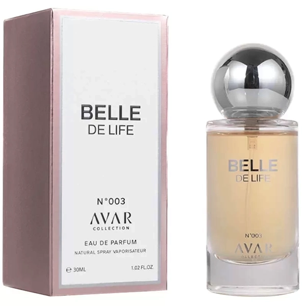 PERFUME FEMININO ARABE AVAR COLLECTION BELLE DE LIFE N003 EDP30(86078)