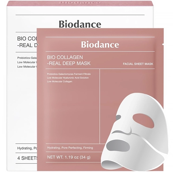 Mascarilla Facial Biodance Bio-Collagen Real Deep Mask - 4 Unidades