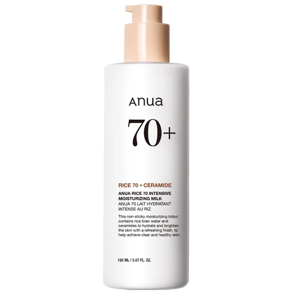 LOCAO FACIAL ANUA RICE 70+ CERAMIDE INTENSIVE MOISTUR MILK 150ML(35608