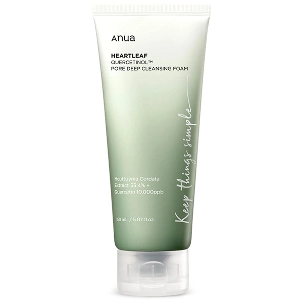 ESPUMA FACIAL ANUA HEARTLEAF + BHA QUERCET PORE DEEP(CXFE)150M(734427)