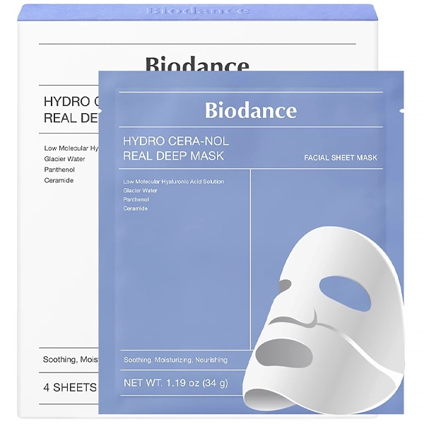 Mascarilla Facial Biodance Hydro Cera-nol Real Deep Mask - 4 Unidades