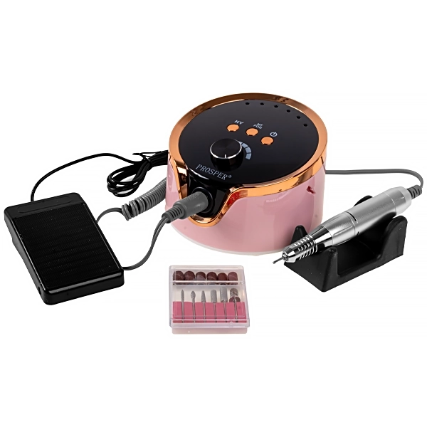 TORNO UNHA PROSPER XSUV-702 MANICURE MACHINE 2V ROSA/DOURADO