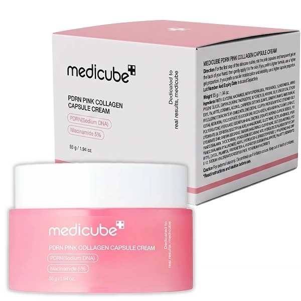 Crema Facial Hidratante Medicube PDRN Pink Collagen Capsule Cream de 55 g