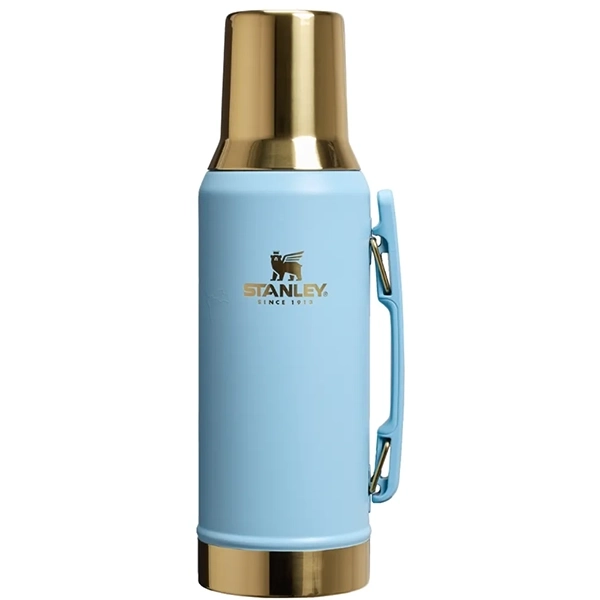 GARRAFA TERMICA STANLEY MESSI MATE SYSTEM 297-033 1.2L AZUL CL/DOURADO