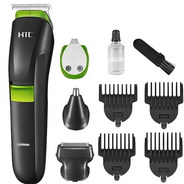MAQUINA  HTC AT-1211 4EM1 MEN`S USB RECARREGAVEL PRETO/VERDE