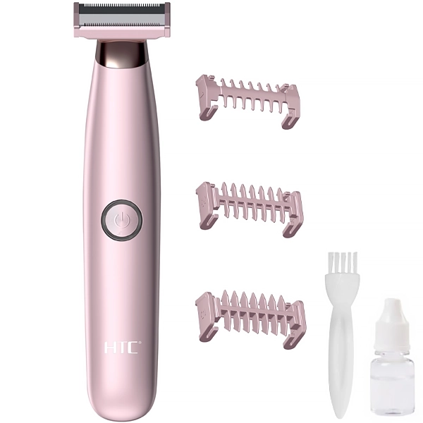 DEPILADOR HTC HL-287 WASHABLE LADIES SHAVER USB-C RECARREGAVEL ROSA