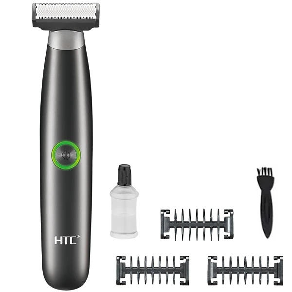 BARBEADOR HTC GT-288 2EM1 SHAVER USB RECARREGAVEL CINZA/PRETO