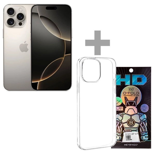 CEL IPHONE 16 PRO MAX ESIM 6.9"  8GB+256GB A3084 NAT TI+CAP CLA+PEL HD