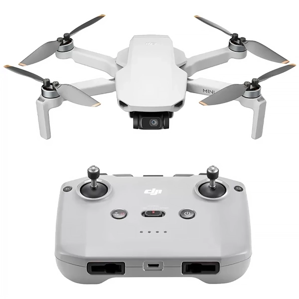 Drone DJI Mini 4K Fly More Combo (GL) MT2SD (C5) 4K com GPS - Cinza Claro