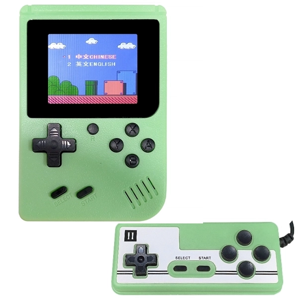 Consola Portátil Game Box Plus de 3" con 500 Juegos - Verde Claro + Control (Inglés Chino)