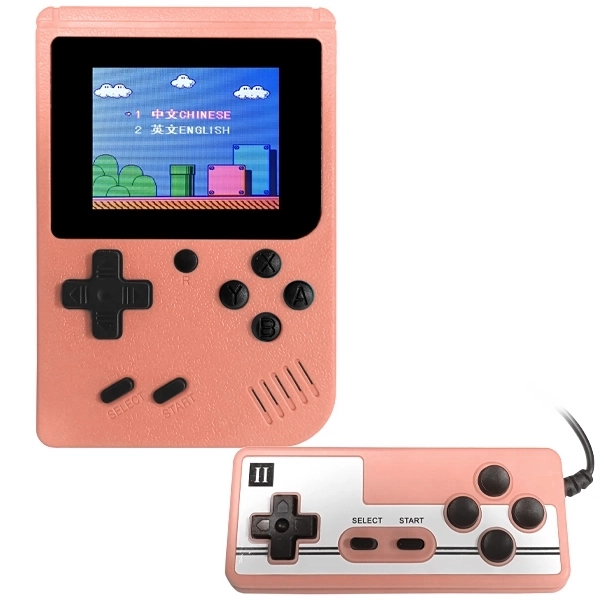 GAME BOX PLUS 3.0" 500JOGOS +CONTROLE (INGLES/CHINES) ROSA