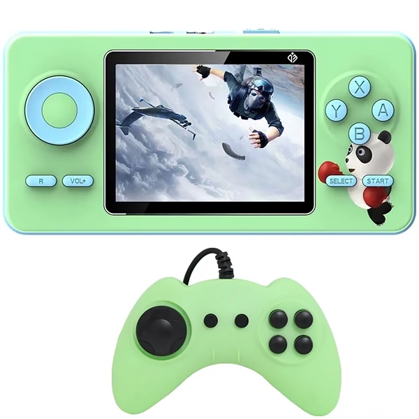 GAME BOX S5 2.4" 520JOGOS +CONTROLE (INGLES/CHINES) VERDE/AZUL CLARO