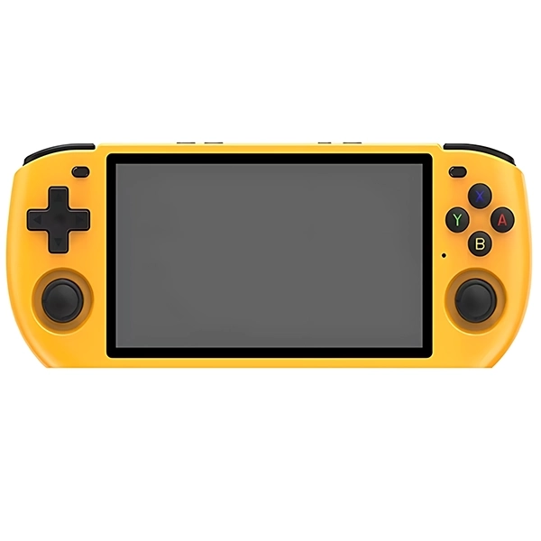 Consola Portátil POWKIDDY RGB10MAX3 64GB de 5" con 10.000 Juegos - Amarillo