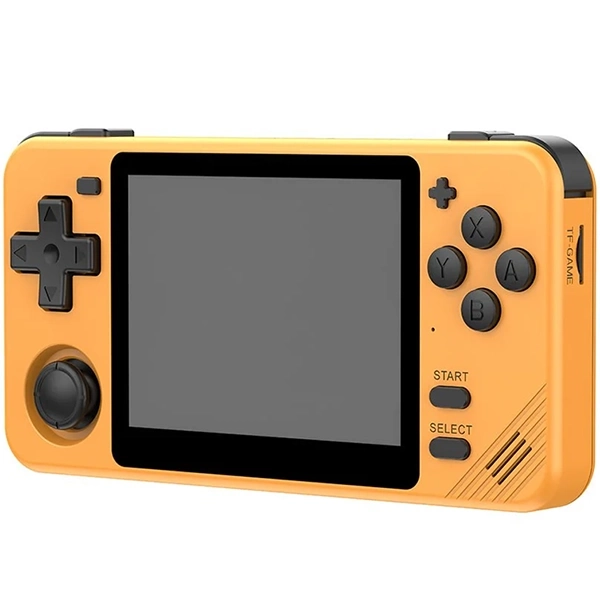 Consola Portátil POWKIDDY RGB10X 64GB de 3.5" con 10.000 Juegos - Amarillo