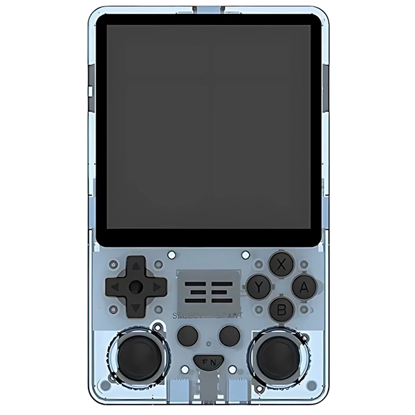Consola Portátil POWKIDDY RGB20SX 64GB de 4" con 10.000 Juegos - Azul/Transparente