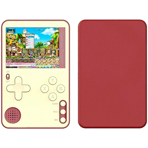 Consola Portátil Mini Slim K10 de 2.4" con 500 Juegos - Roja/Amarillo (Inglés/Chino)