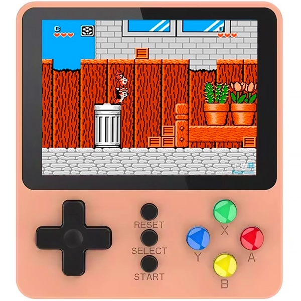 Consola Portátil Game Box K5 de 3" con 500 Juegos - Rosa Claro (Inglés/Chino)