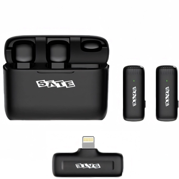 Micrófono Inalámbrico para Smartphone Satellite A-MK242 con Lightning - Negro