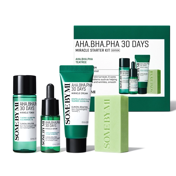 Kit Cuidado Facial SOME BY MI AHA BHA PHA 30 Days Miracle Starter - 4 Piezas