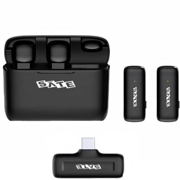 Micrófono Inalámbrico para Smartphone Satellite A-MK241 con USB-C - Negro