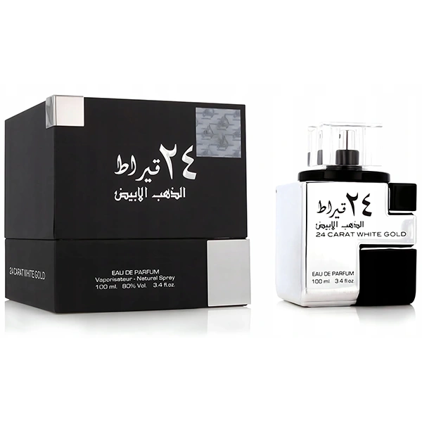PERFUME UNISSEX ARABE LATTAFA 24 CARAT WHITE GOLD EDP 100ML (064001)