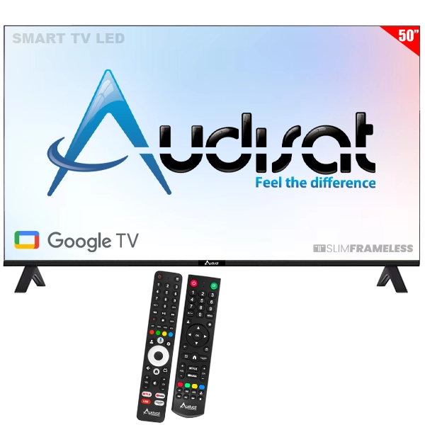 TV  *AUDISAT 50"AD-50GO GOOGLE TV (2026)(1ANO GAR) 2CONTRO 4K ULTRA HD