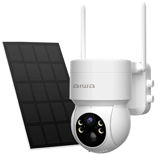 Cámara IP Aiwa AWCTO43 HD con Panel Solar/Wi-Fi - Blanca