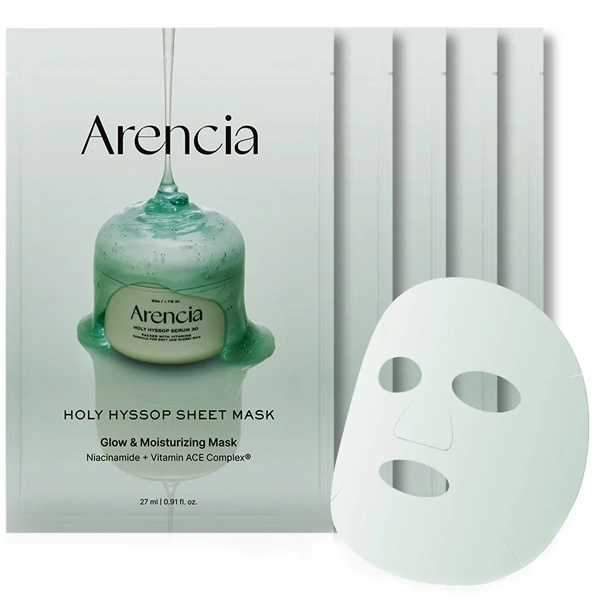 Mascarilla Facial Arencia Holy Hyssop Sheet - 5 Unidades