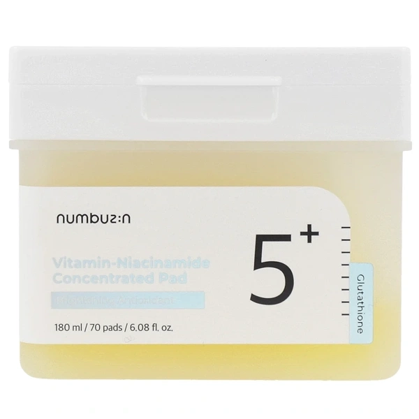 Almofadas Tônicas Numbuzin No.5 Vitamin-Niacinamide Concentrated de 70 Unidades