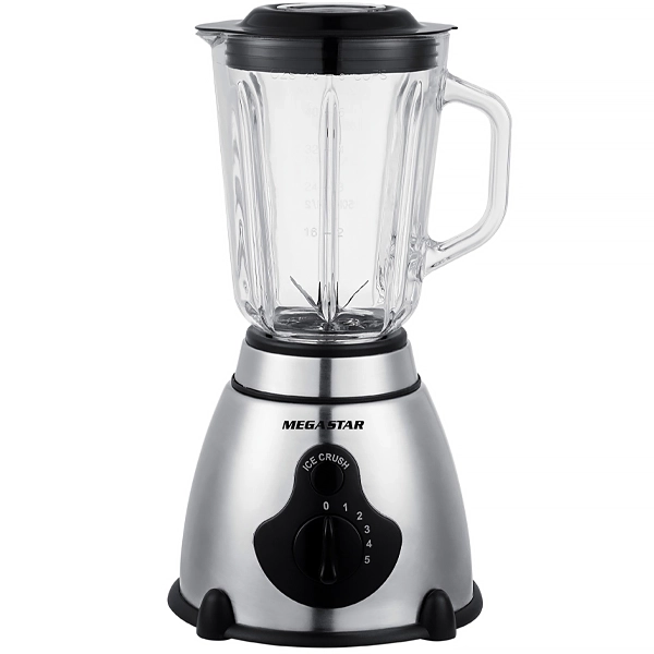 Licuadora MegaStar KC1936C 500 watts 5 Velocidades 220V ~ 50/60 Hz - Plata/Negro