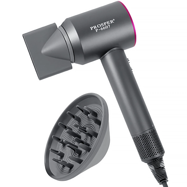 Secador de Cabello Prosper P-6607 8.500 watts 220 - 240 V ~ 50/60 Hz - Gris/Rosa