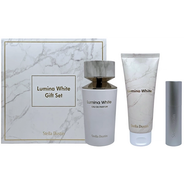 kit Perfume Femenino Stella Dustin Lumina White EDP 100 ml + Loción Corporal