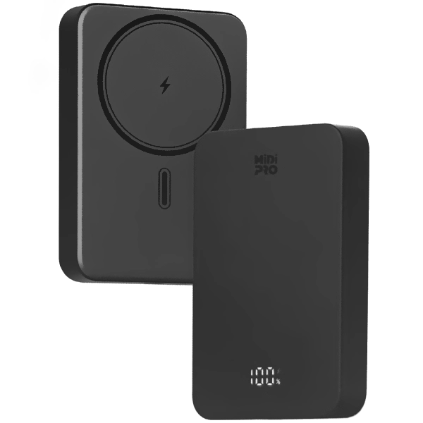 Cargador Portátil Wireless MIDI PRO MDP-1001 10.000 mAh Salida USB-C - Negro