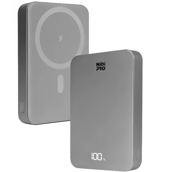 Cargador Portátil Wireless MIDI PRO MDP-1001 10.000 mAh Salida USB-C - Plata