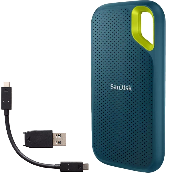 SSD Externo de 1TB SanDisk Extreme Portable SDSSDE61-1T00-G25M 1.050 MB/s de Lectura - Azul/Amarillo