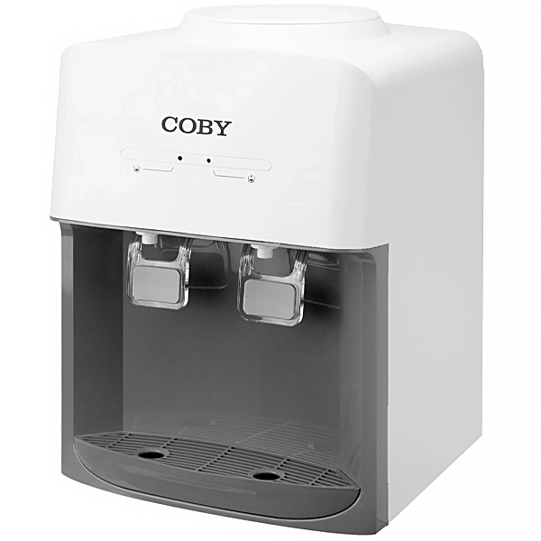 Bebedero Coby CY1401-WD01-220V 420 watts Agua Helada y Caliente 220 - 240 V ~ 50/60 Hz – Blanco/Gris