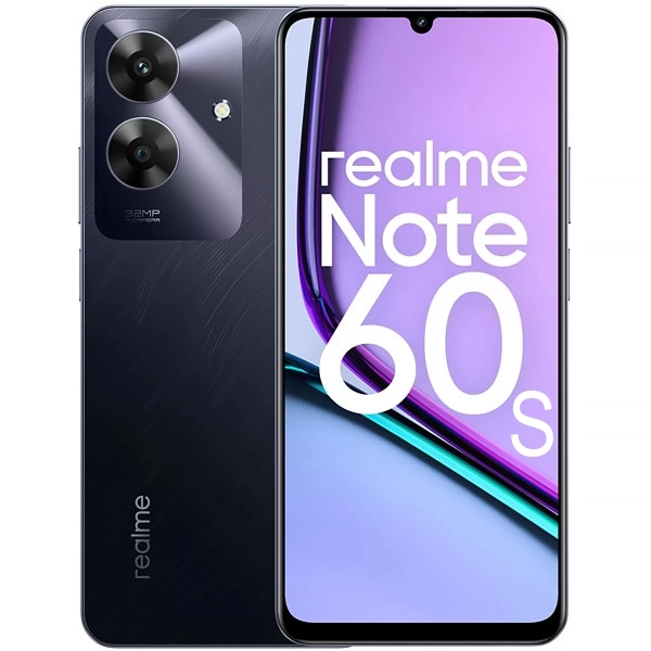 Celular realme Note 60s RMX3933 Dual SIM de 256GB/8GB RAM de 6.74" 32MP/8MP - Marble Black (Anatel)