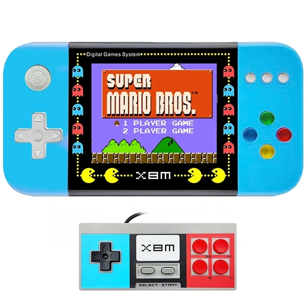 Consola Portátil Game Box X8M de 3.5" con 500 Juegos + Control – Azul (Inglés/Chino/Español)