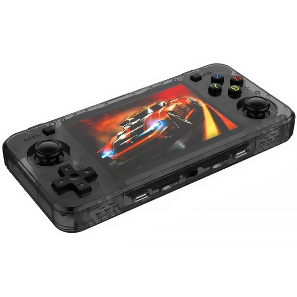 Consola Portátil R36H 128GB de 3.5" con 23.000 Juegos - Negro Transparente