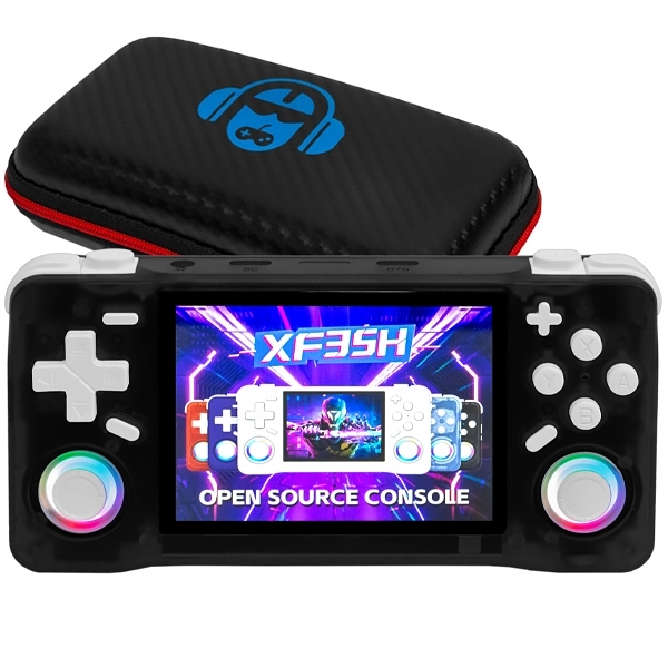 Console Portátil XF35H de 3.5" com 22.000 Jogos - Translucent Black