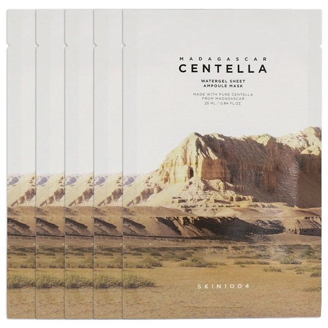 Máscara Facial SKIN1004 Madagascar Centella Watergel Sheet Ampoule Mask - 5 Unidades