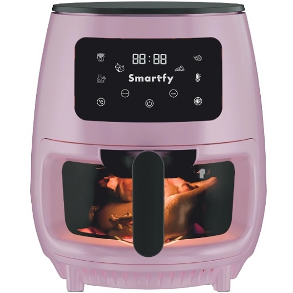 Freidora Eléctrica Smartfy AF03RS 1.400 watts 3.6 Litros 220V ~ 50/60Hz - Rosa/Negro