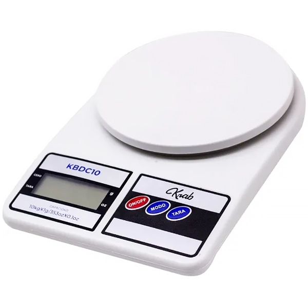 Balanza Digital para Cocina Krab KBDC10 para hasta 10 kg - Blanca