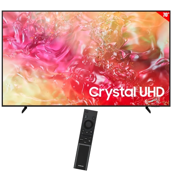 Smart TV LED 70" Samsung Crystal UHD UN70DU7000PXPA 4K Ultra HD Tizen Wi-Fi/Bluetooth con Conversor Digital