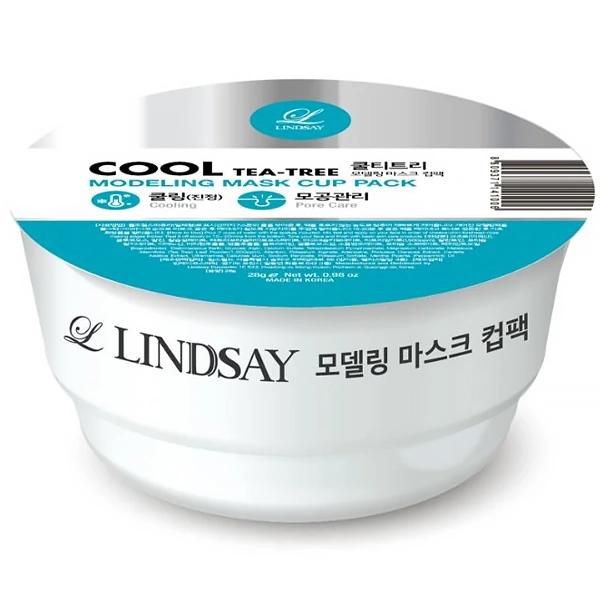 Máscara Facial Lindsay Modeling Mask Cup Pack Cool Tea Tree de 28 g