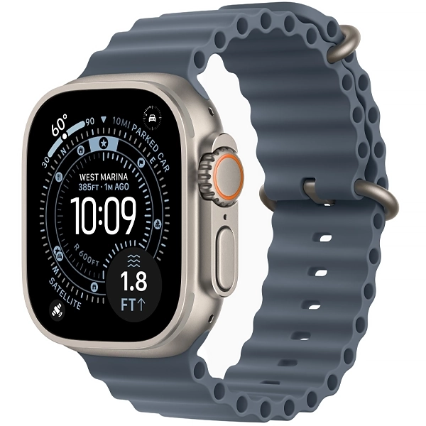 Apple Watch Ultra 3 49 mm/One Size MEWH4BE A3281 GPS + Celular - Natural Titanium/Anchor Blue Ocean Band (Anatel)