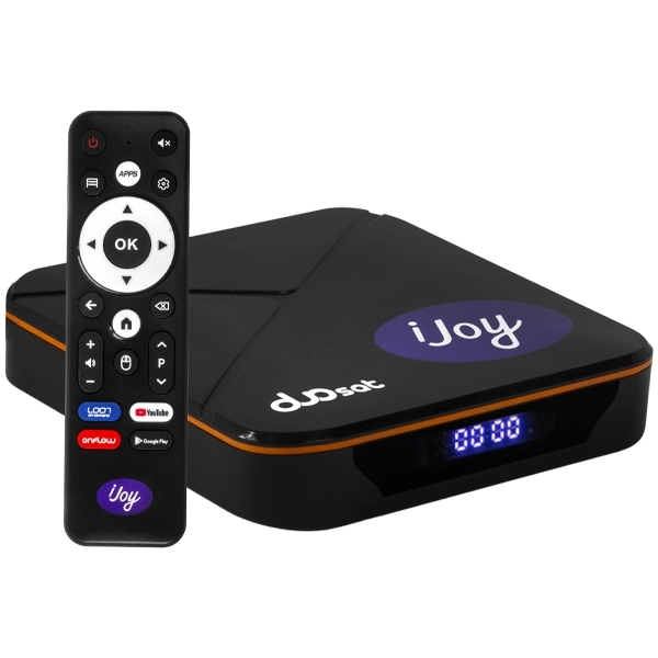 Receptor FTA Duosat Ijoy 4K Ultra HD IPTV con Wi-Fi - Negro